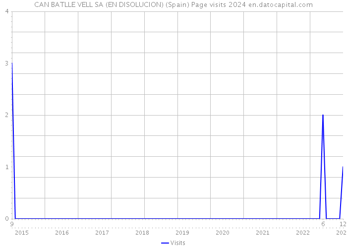 CAN BATLLE VELL SA (EN DISOLUCION) (Spain) Page visits 2024 