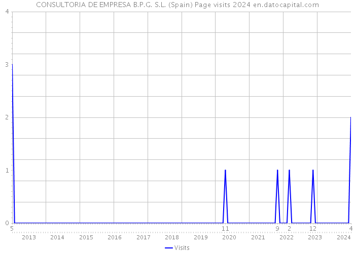 CONSULTORIA DE EMPRESA B.P.G. S.L. (Spain) Page visits 2024 