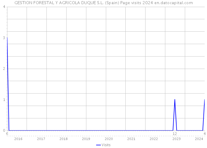 GESTION FORESTAL Y AGRICOLA DUQUE S.L. (Spain) Page visits 2024 