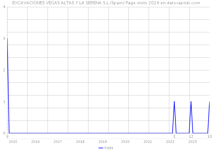 EXCAVACIONES VEGAS ALTAS Y LA SERENA S.L (Spain) Page visits 2024 