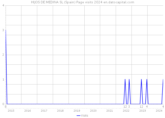 HIJOS DE MEDINA SL (Spain) Page visits 2024 