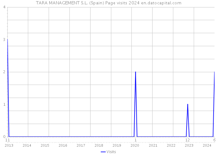 TARA MANAGEMENT S.L. (Spain) Page visits 2024 