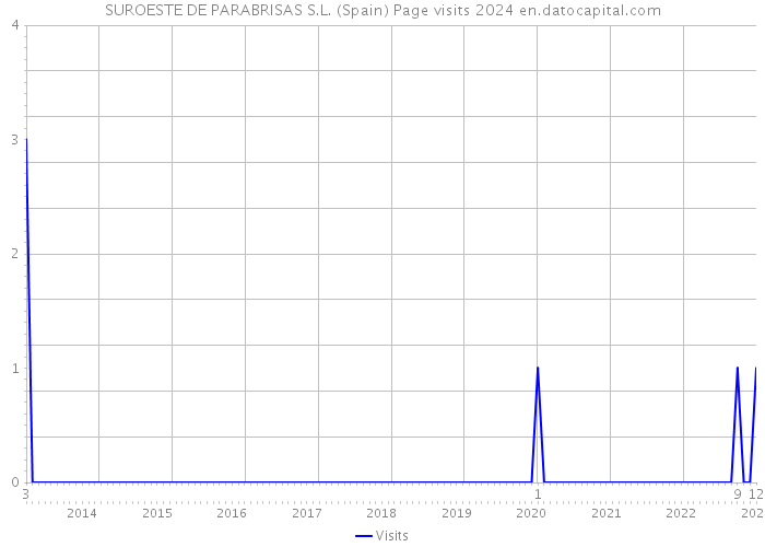 SUROESTE DE PARABRISAS S.L. (Spain) Page visits 2024 