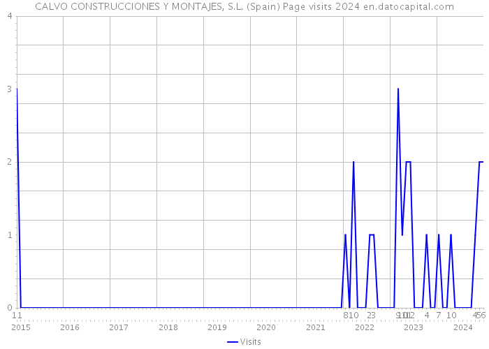 CALVO CONSTRUCCIONES Y MONTAJES, S.L. (Spain) Page visits 2024 
