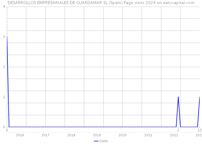 DESARROLLOS EMPRESARIALES DE GUARDAMAR SL (Spain) Page visits 2024 