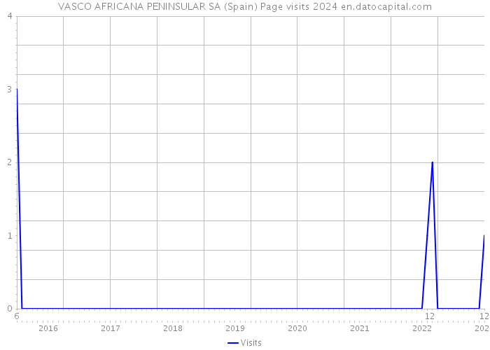 VASCO AFRICANA PENINSULAR SA (Spain) Page visits 2024 