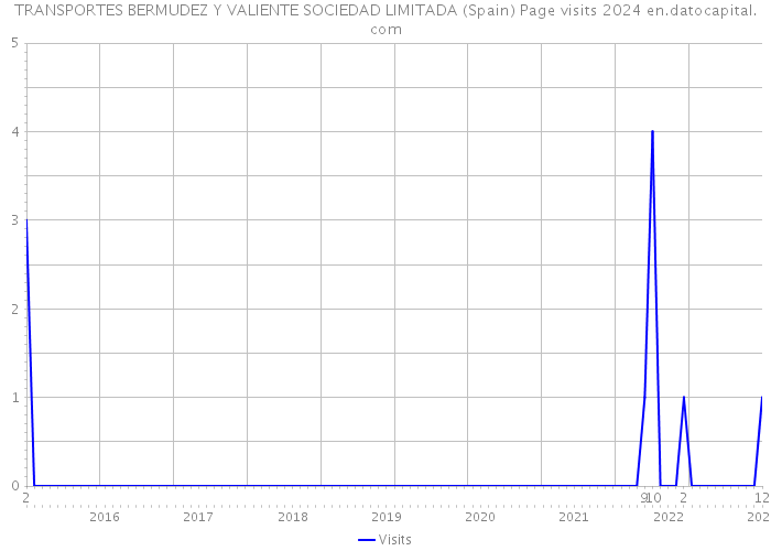 TRANSPORTES BERMUDEZ Y VALIENTE SOCIEDAD LIMITADA (Spain) Page visits 2024 