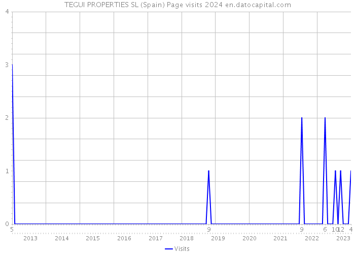 TEGUI PROPERTIES SL (Spain) Page visits 2024 