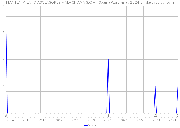 MANTENIMIENTO ASCENSORES MALACITANA S.C.A. (Spain) Page visits 2024 