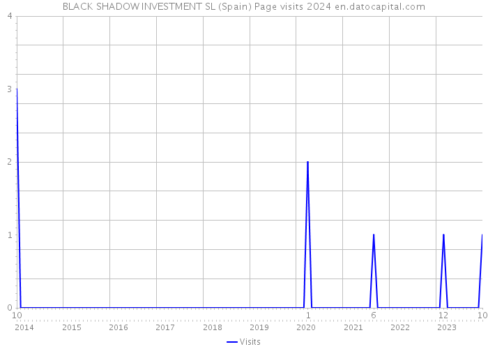 BLACK SHADOW INVESTMENT SL (Spain) Page visits 2024 