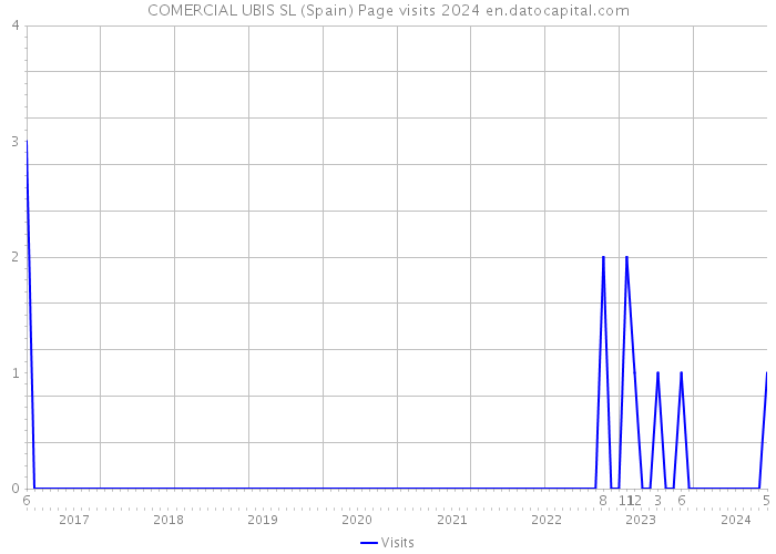 COMERCIAL UBIS SL (Spain) Page visits 2024 