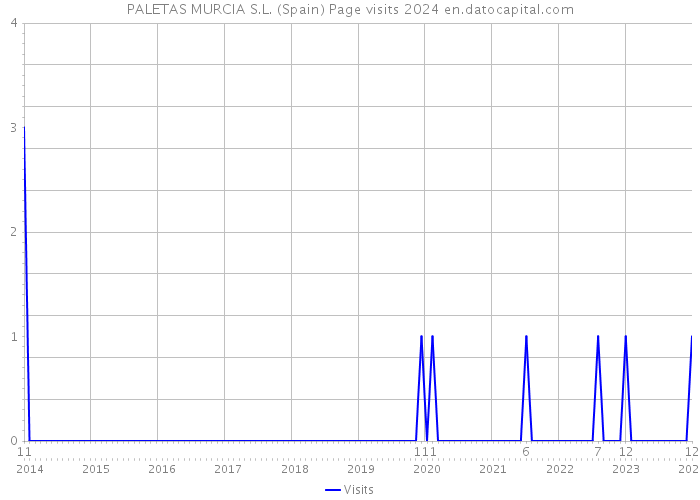 PALETAS MURCIA S.L. (Spain) Page visits 2024 