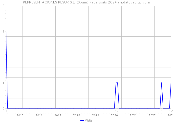 REPRESENTACIONES RESUR S.L. (Spain) Page visits 2024 