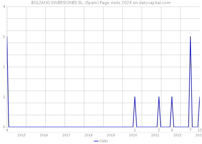 BOLZANO INVERSIONES SL. (Spain) Page visits 2024 