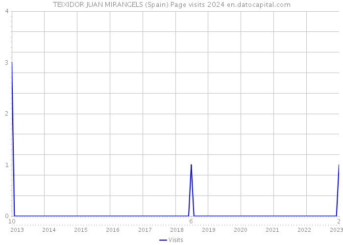 TEIXIDOR JUAN MIRANGELS (Spain) Page visits 2024 