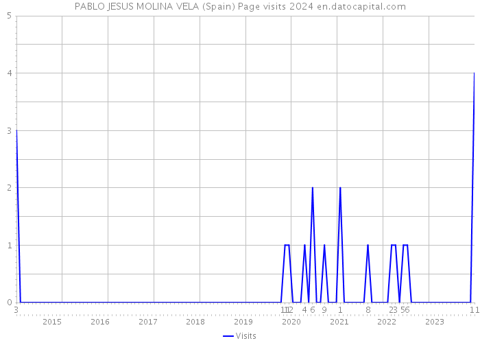 PABLO JESUS MOLINA VELA (Spain) Page visits 2024 