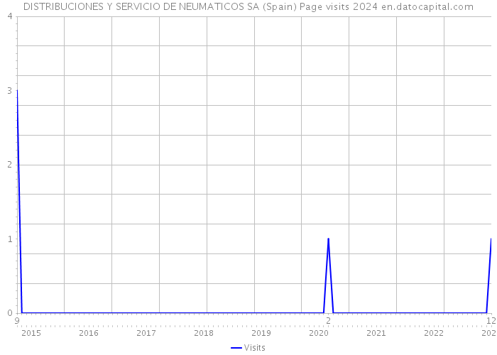 DISTRIBUCIONES Y SERVICIO DE NEUMATICOS SA (Spain) Page visits 2024 