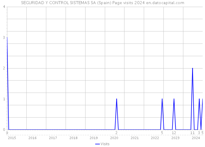 SEGURIDAD Y CONTROL SISTEMAS SA (Spain) Page visits 2024 
