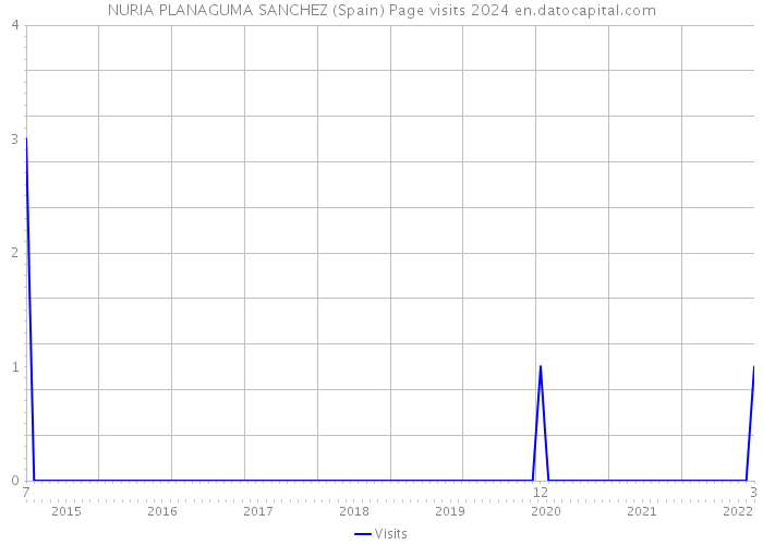 NURIA PLANAGUMA SANCHEZ (Spain) Page visits 2024 