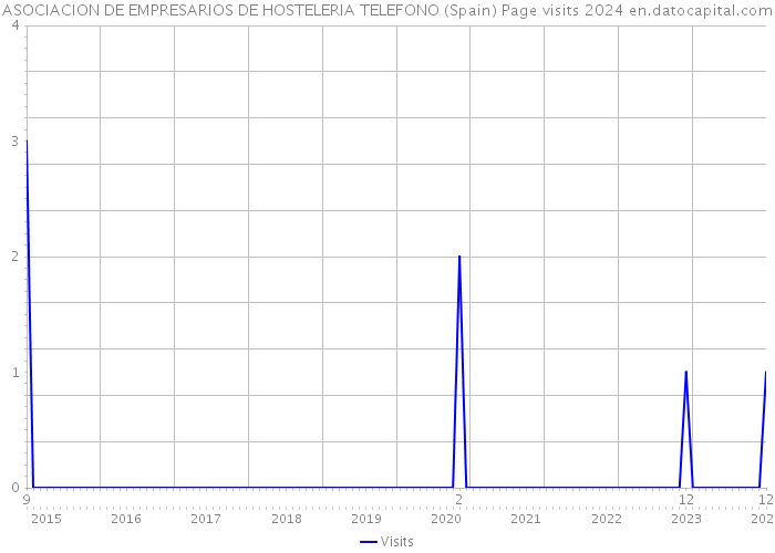 ASOCIACION DE EMPRESARIOS DE HOSTELERIA TELEFONO (Spain) Page visits 2024 