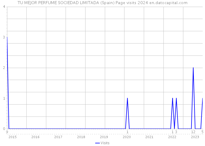 TU MEJOR PERFUME SOCIEDAD LIMITADA (Spain) Page visits 2024 