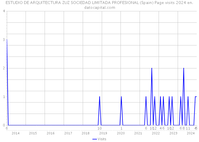 ESTUDIO DE ARQUITECTURA ZUZ SOCIEDAD LIMITADA PROFESIONAL (Spain) Page visits 2024 