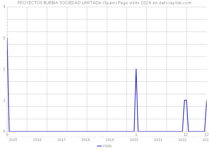 PROYECTOS BURBIA SOCIEDAD LIMITADA (Spain) Page visits 2024 