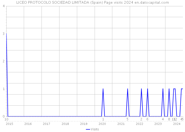 LICEO PROTOCOLO SOCIEDAD LIMITADA (Spain) Page visits 2024 