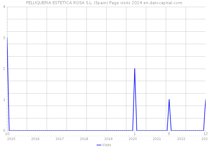PELUQUERIA ESTETICA ROSA S.L. (Spain) Page visits 2024 