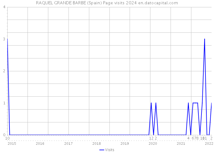 RAQUEL GRANDE BARBE (Spain) Page visits 2024 