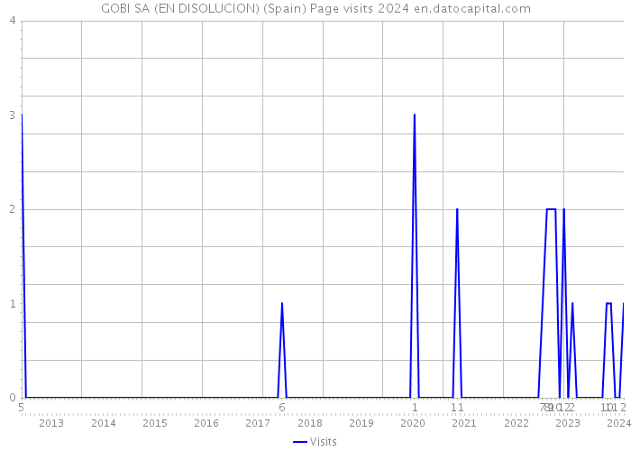 GOBI SA (EN DISOLUCION) (Spain) Page visits 2024 