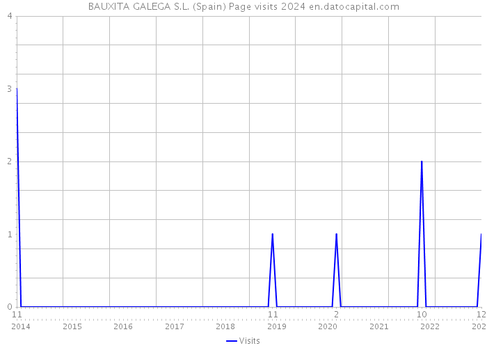 BAUXITA GALEGA S.L. (Spain) Page visits 2024 