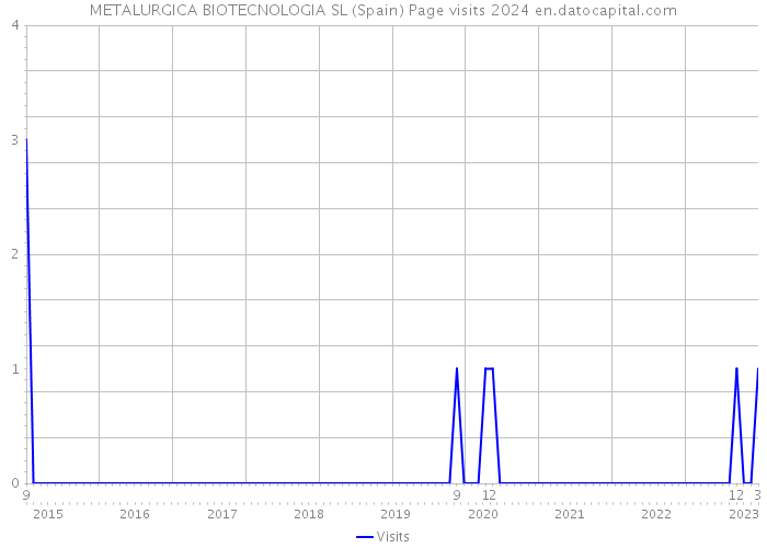 METALURGICA BIOTECNOLOGIA SL (Spain) Page visits 2024 