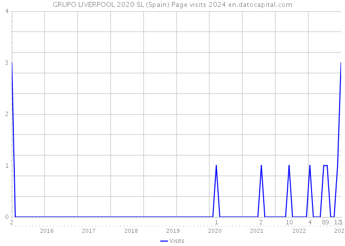 GRUPO LIVERPOOL 2020 SL (Spain) Page visits 2024 
