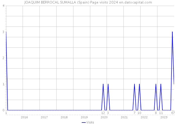 JOAQUIM BERROCAL SUMALLA (Spain) Page visits 2024 