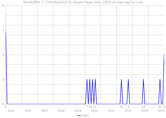 SALMUERA Y CONGELADOS SL (Spain) Page visits 2024 
