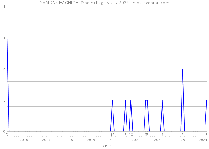 NAMDAR HAGHIGHI (Spain) Page visits 2024 