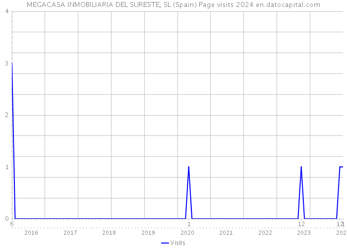 MEGACASA INMOBILIARIA DEL SURESTE, SL (Spain) Page visits 2024 