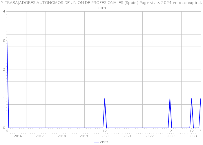 Y TRABAJADORES AUTONOMOS DE UNION DE PROFESIONALES (Spain) Page visits 2024 