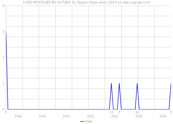 KOES MONTAJES EN ALTURA SL (Spain) Page visits 2024 