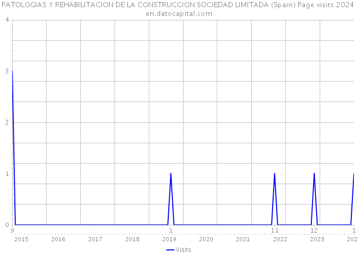 PATOLOGIAS Y REHABILITACION DE LA CONSTRUCCION SOCIEDAD LIMITADA (Spain) Page visits 2024 