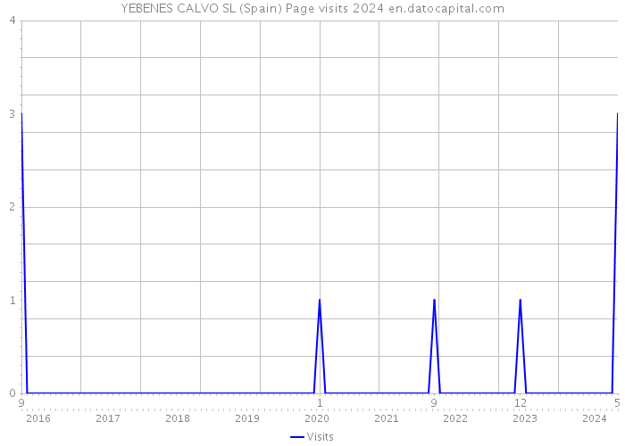 YEBENES CALVO SL (Spain) Page visits 2024 