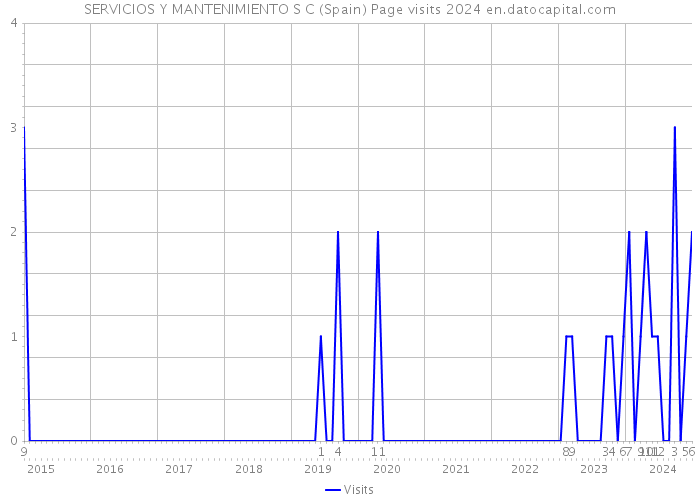 SERVICIOS Y MANTENIMIENTO S C (Spain) Page visits 2024 