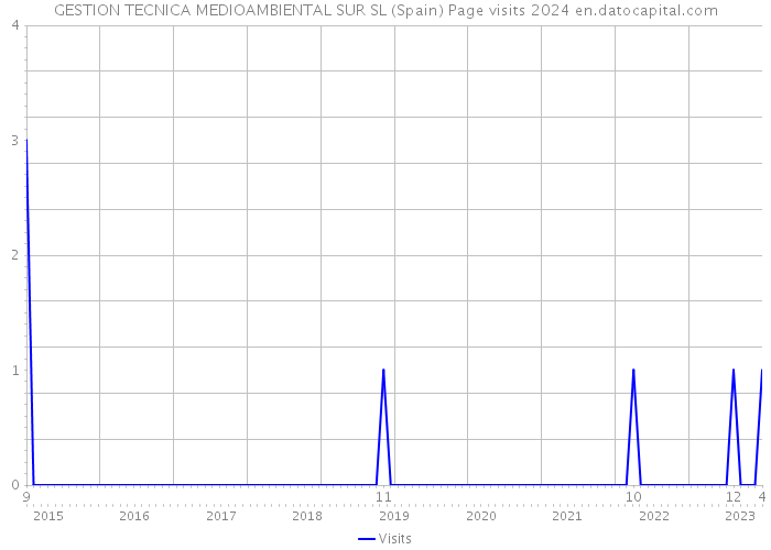 GESTION TECNICA MEDIOAMBIENTAL SUR SL (Spain) Page visits 2024 