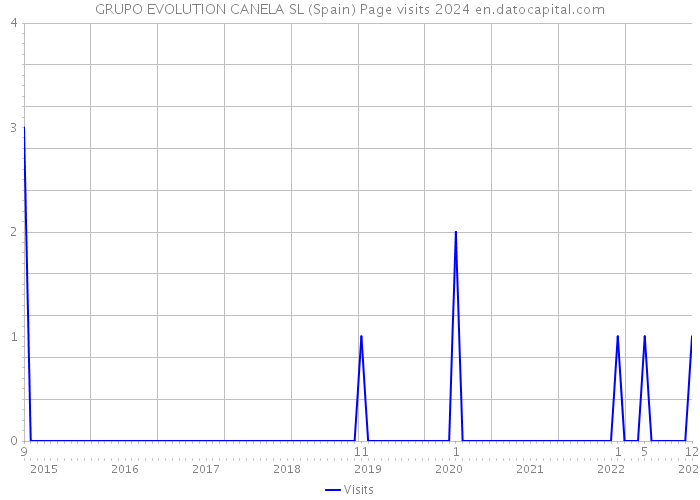 GRUPO EVOLUTION CANELA SL (Spain) Page visits 2024 