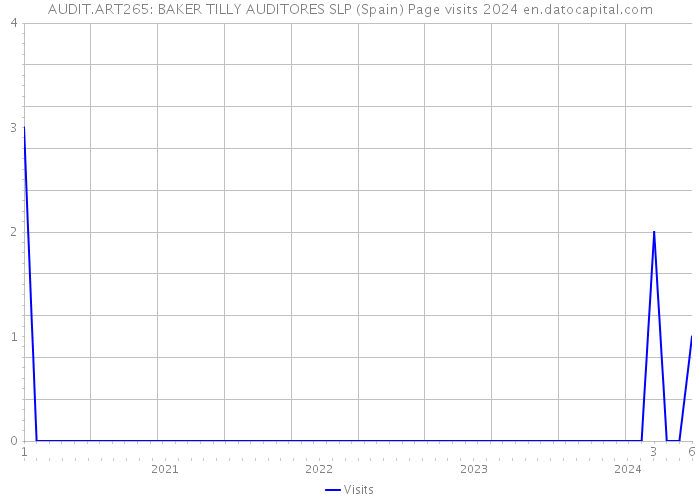 AUDIT.ART265: BAKER TILLY AUDITORES SLP (Spain) Page visits 2024 