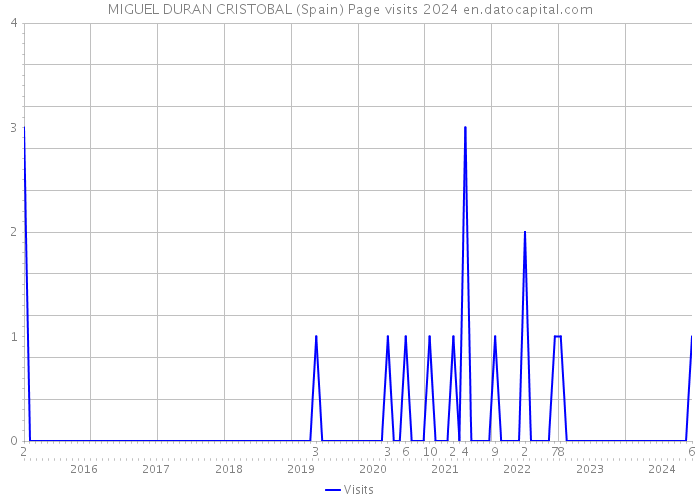MIGUEL DURAN CRISTOBAL (Spain) Page visits 2024 