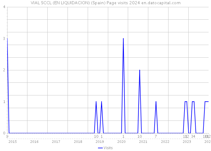 VIAL SCCL (EN LIQUIDACION) (Spain) Page visits 2024 