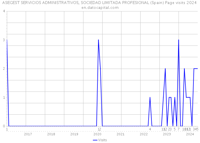 ASEGEST SERVICIOS ADMINISTRATIVOS, SOCIEDAD LIMITADA PROFESIONAL (Spain) Page visits 2024 