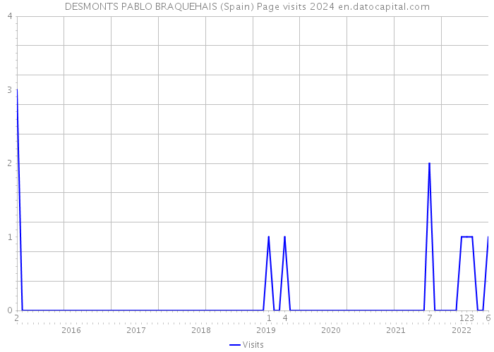 DESMONTS PABLO BRAQUEHAIS (Spain) Page visits 2024 
